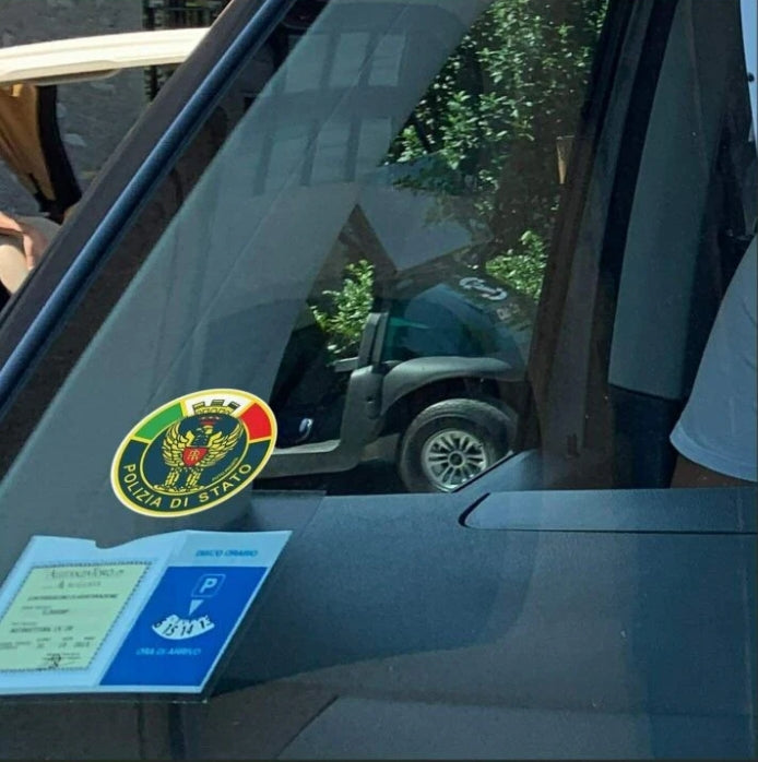 Adesivo Polizia di Stato per Vetro Parabrezza
