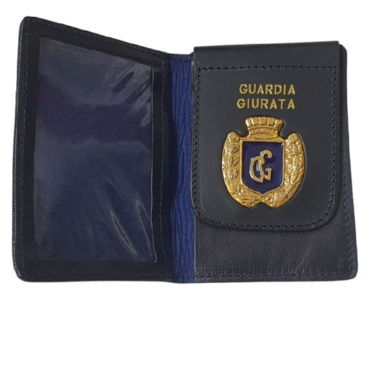 Portafogli Porta Placca e Tesserino Guardia Giurata Corona