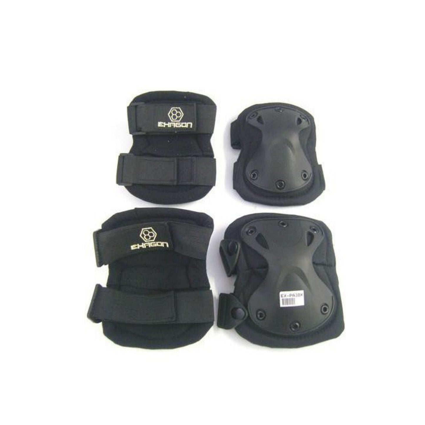 Set Ginocchiere e Gomitiere Exagon Nere (EX-PA3BK)