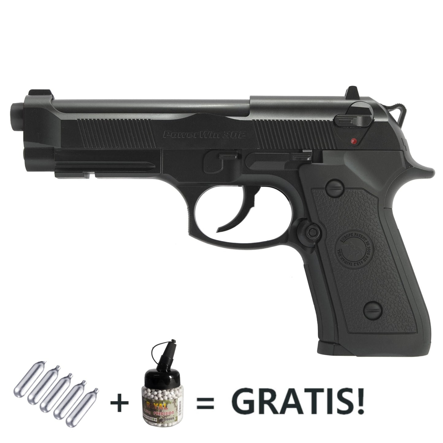 Pistola a Co2 Compressa mod. 92 Bundle 302