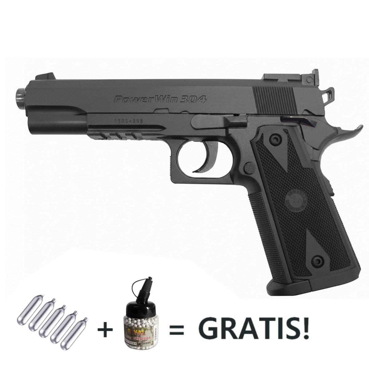 Pistola a Co2 Compressa mod. Colt 304 Bundle