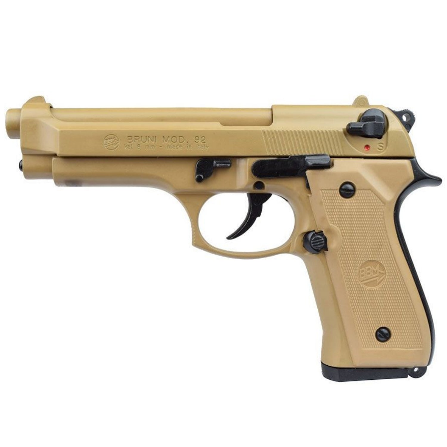 Pistola a salve 92 TAN Desert - Mod. Beretta 9x21 – Police Shop