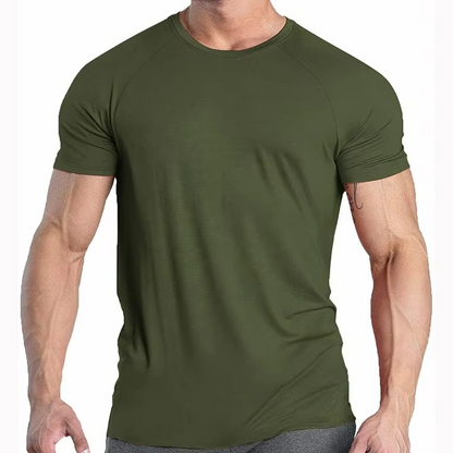 Maglietta T-Shirt a mezza manica verde 100% cotone