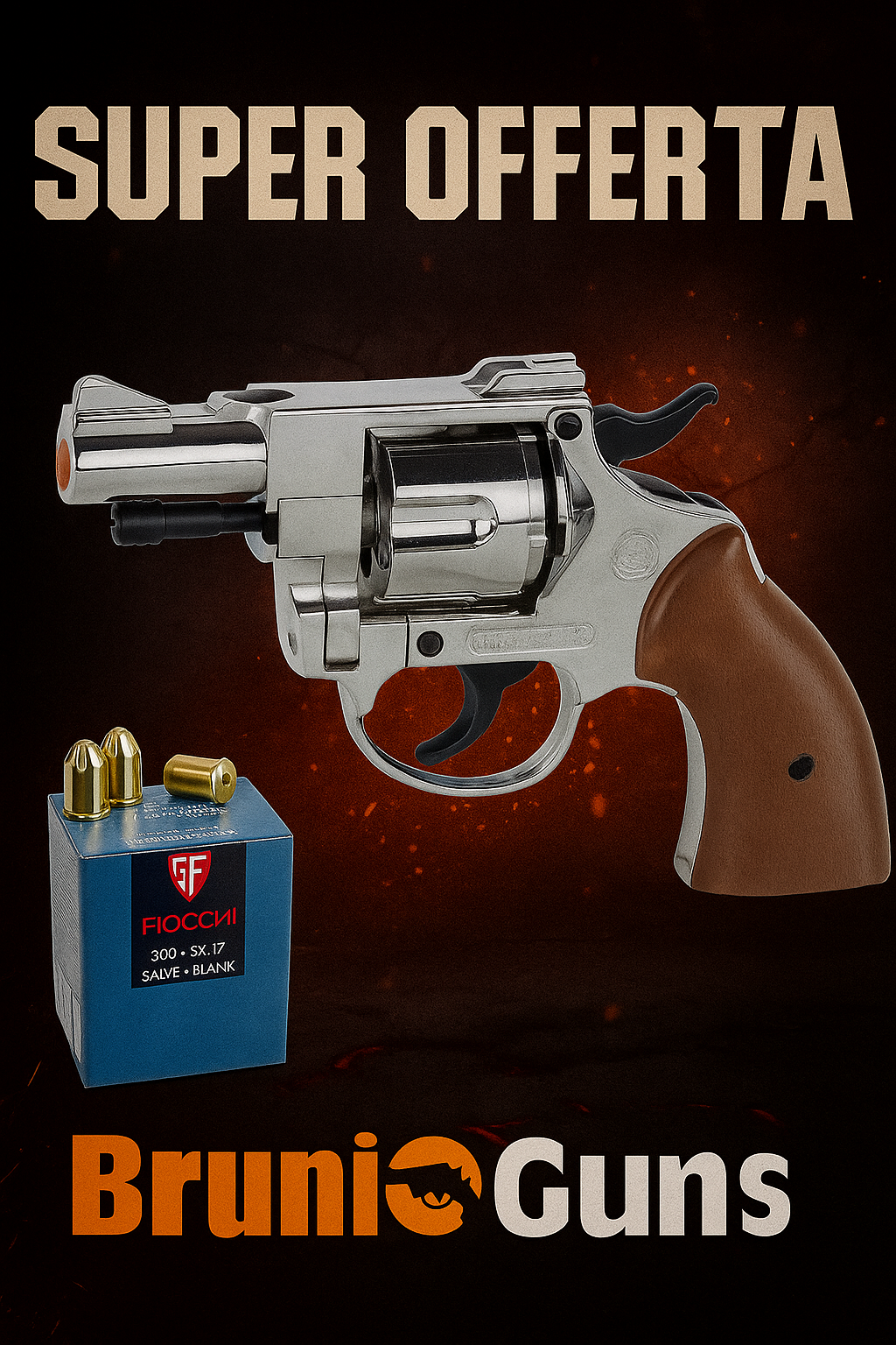 Pistola a salve Olympic 380 Cromata