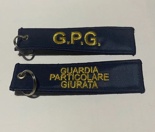 Portachiavi Ricamato GPG (Guardia Particolare Giurata)