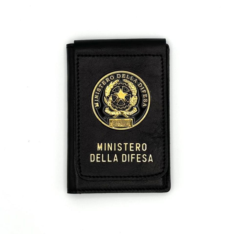 Portafogli Porta Placca e Tesserino Ministero della Difesa (Esercito) Round Black