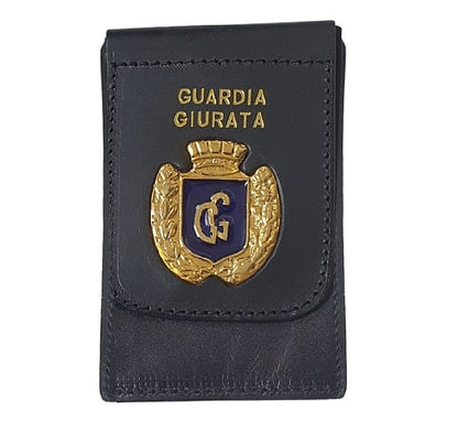 Portafogli Porta Placca e Tesserino Guardia Giurata Corona
