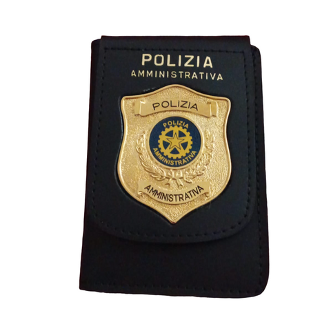 Portafogli Porta Placca e Tesserino Polizia Amministrativa