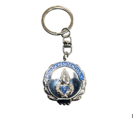 Portachiavi in Metallo Polizia Penitenziaria Argento