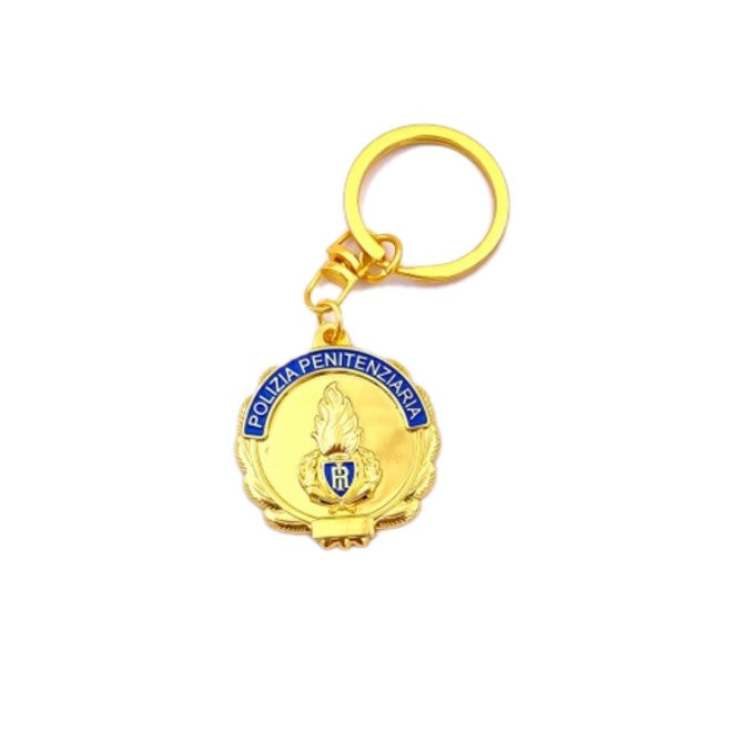 Portachiavi in Metallo Polizia Penitenziaria Oro