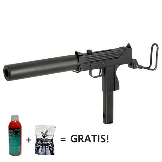 Mitra UZI a Gas Scarrellante con Silenziatore
