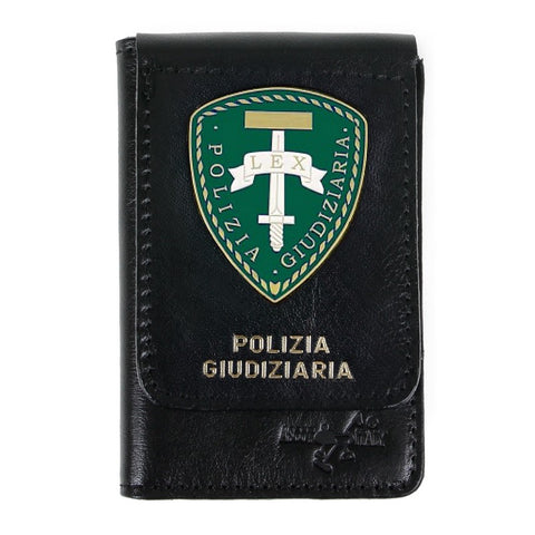 Portafogli Porta Placca e Tesserino Polizia Giudiziaria Verde