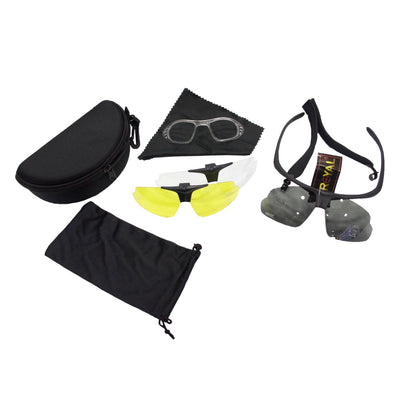 Set Occhiali da Tiro con 3 lenti intercambiabili e montatura per lenti da vista(6055B)